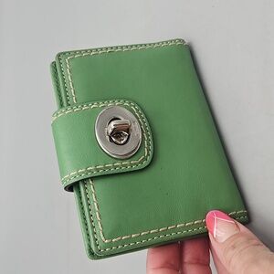 Coach Vintage Light Green Turnlock wallet